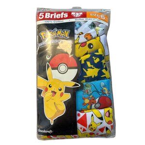 Pokemon Boys 5-Pack Cotton Briefs Size 6 NWT